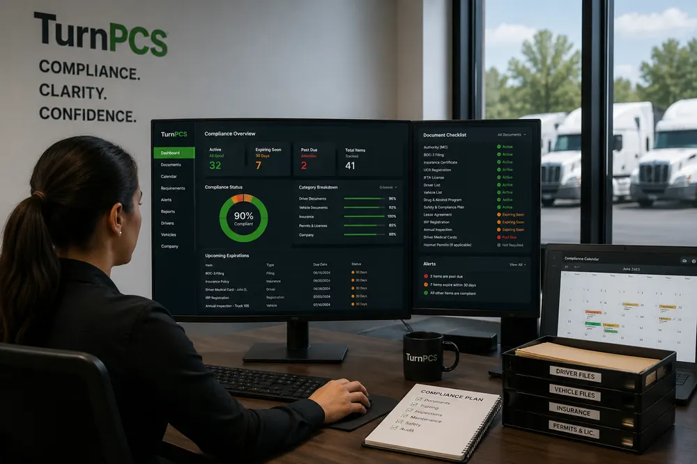 TurnPCS compliance workflow illustration