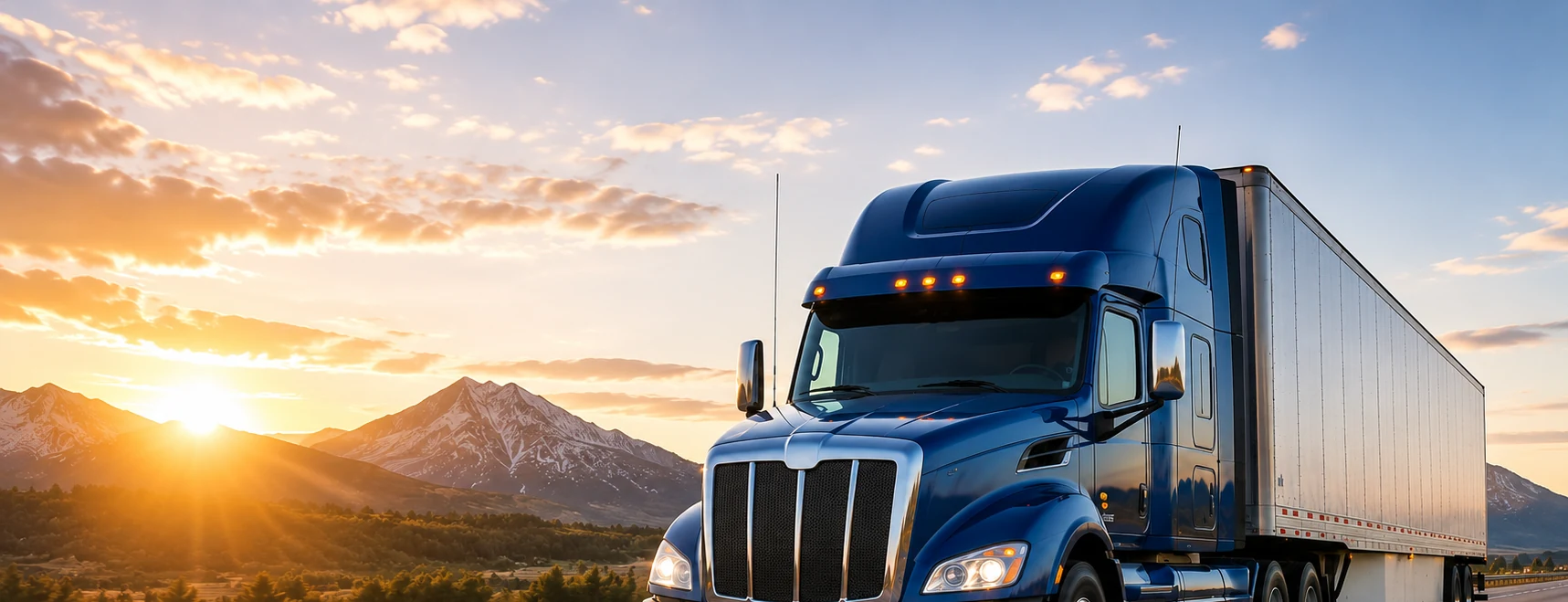 Motor carrier truck on the road